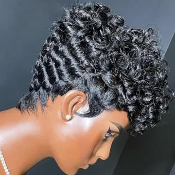 Curly Bob Wig with Bangs for Black Women - Stylish & Comfortable