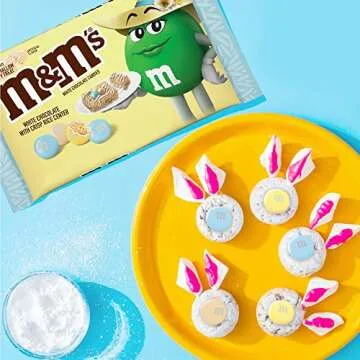 M&M'S White Chocolate Marshmallow Crispy Treat Pastel Easter Candy, 7.44 Oz Bag