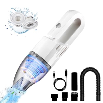 LIPUWS Mini Car Vacuum Portable Cordless,Small Handheld Vacuum Cordless for Quick Cleaning,Portable ...