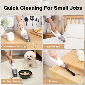 LIPUWS Mini Portable Cordless Car Vacuum for Easy Cleaning