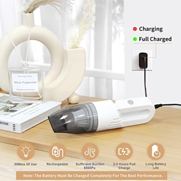 LIPUWS Mini Portable Cordless Car Vacuum for Easy Cleaning