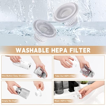 LIPUWS Mini Portable Cordless Car Vacuum for Easy Cleaning