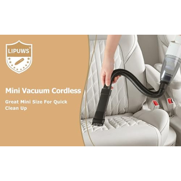 LIPUWS Mini Portable Cordless Car Vacuum for Easy Cleaning