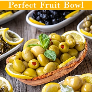 Handcrafted OLIVANERA Olive Wood Rustic Dipping Bowl