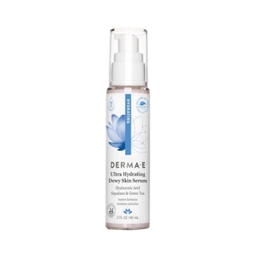 DERMA E Ultra Hydrating Dewy Skin Serum - Anti-Aging & Moisturizing Facial Treatment
