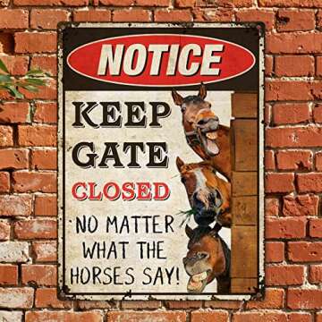 No Matter What The Horses Say Funny Metal Signs - Gifts For Horse Lover Aluminum Rust Free 9" X 11", Pre-Drilled Holes, Weather Resistant