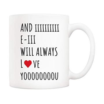 5Aup Christmas Gifts Quote Coffee Mug for Wife Husband Mom Dad Boyfriend Girlfriend, And I Will Alwa...