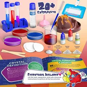 21 Science Experiments for Kids - Science Kit Gift Set - Ages 6-8