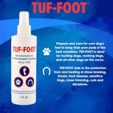 TUF-FOOT Liquid Foot, Hoof & Paw Protection – 7oz, Veterinarian Recommended, Toughens & Heals Paws, Hooves & Skin, Ideal for Dogs, Horses, Athletes, and Outdoor Enthusiasts