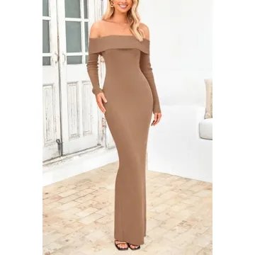 Stylish PRETTYGARDEN Off Shoulder Sweater Dress for Women