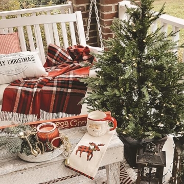 Fraser Hill Farm 4.0-Ft Pre Lit Christmas Tree