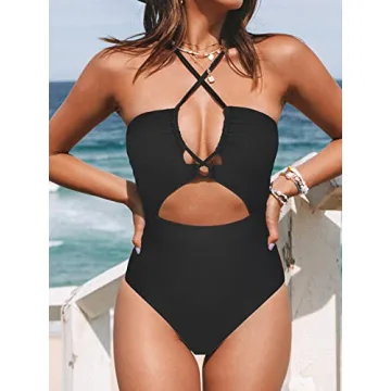 Shop CUPSHE Women’s One Piece Swimsuit with Cutout Design