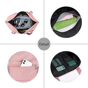 NPBAG Women Travel Duffel, Multi Functional Large Expandable Weekender Carry-on Tote, Gym Workout Overnight Bag, Mommy Hospital Bag for Labor and Delivery