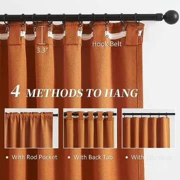 Stylish Pumpkin Orange Blackout Curtains for Home Decor