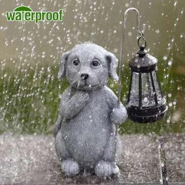 Qeeman Solar Garden Statues - Unique Outdoor Decor Gift