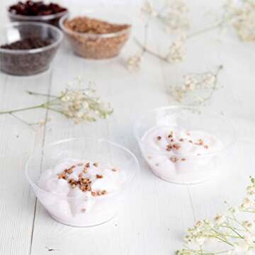 Elegant 6 oz Plastic Dessert Bowls - Pack of 20