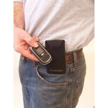 PortaPocket Slip-on Belt-Loop Style Accessory Pockets, Black