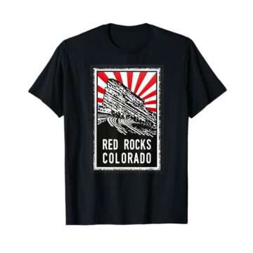 Red Rocks Amphitheater - Colorado - Poster Art T-Shirt