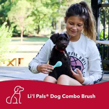 Coastal Pet Li'l Pals Dog Combo Brush - Dog Grooming Brush for Small Dogs - One Size