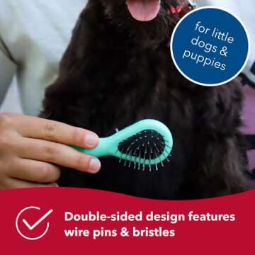 Coastal Pet Li'l Pals Dog Combo Brush - Dog Grooming Brush for Small Dogs - One Size