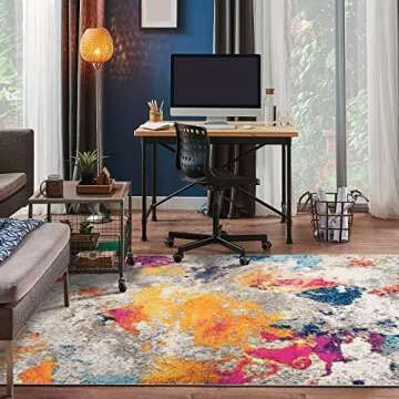 Rugshop Sky Collection Modern Abstract Area Rug 5x7 Multi