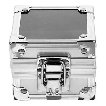 Lurrose Nail Drill Bits Case Aluminium Nail Drill Grinding Bit Display Holder Nail Art Tools Storage Box Organizer for Nail Drill Bit Manicure Tools