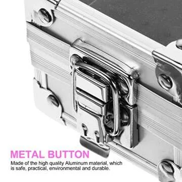 Lurrose Nail Drill Bits Case Aluminium Nail Drill Grinding Bit Display Holder Nail Art Tools Storage Box Organizer for Nail Drill Bit Manicure Tools