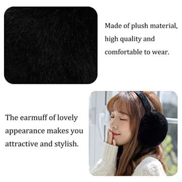 Yuoahcn Fashion Warm Plush Ear Muffs - Adjustable Windproof Earmuffs for Winter