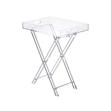 LIKENOW Acrylic Foldable Tray Table - Elegant & Functional Home Decor