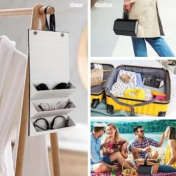 VACONICO Sunglasses Travel Case Organizer for Stylish Protection