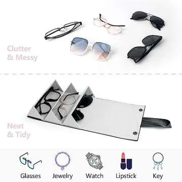VACONICO Sunglasses Travel Case Organizer for Stylish Protection