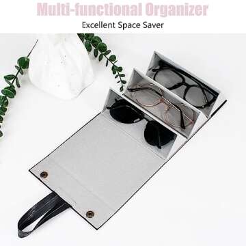 VACONICO Sunglasses Travel Case Organizer for Stylish Protection