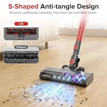 HOUSBRUSH Cordless Vacuum with Self-Standing & Powerful Suction