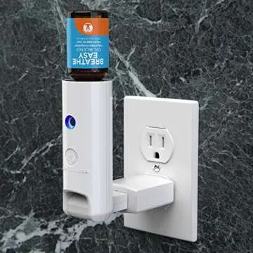 World's First Water-less Plugin - Natural Mist - 100% Pure & Natural Essential Oil Diffuser - Aromatherapy Air Freshener- Diffusers for Bedroom - Bathroom - Kitchen (1 Count, White)