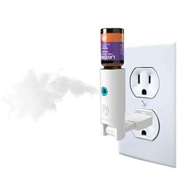 World's First Water-less Plugin - Natural Mist - 100% Pure & Natural Essential Oil Diffuser - Aromatherapy Air Freshener- Diffusers for Bedroom - Bathroom - Kitchen (1 Count, White)