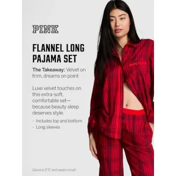 Victoria's Secret PINK Flannel Pajama Set for Women