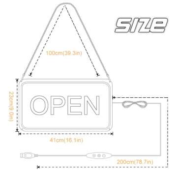 Bright COB LED Open Sign for Business - Energy Efficient