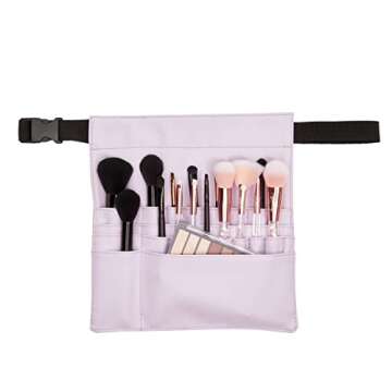Glamlily Makeup Brush Belt - 22 Pockets in Stylish Purple