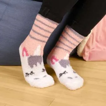 BambooMN Unicorn Socks for Women, Super Soft Cozy Socks