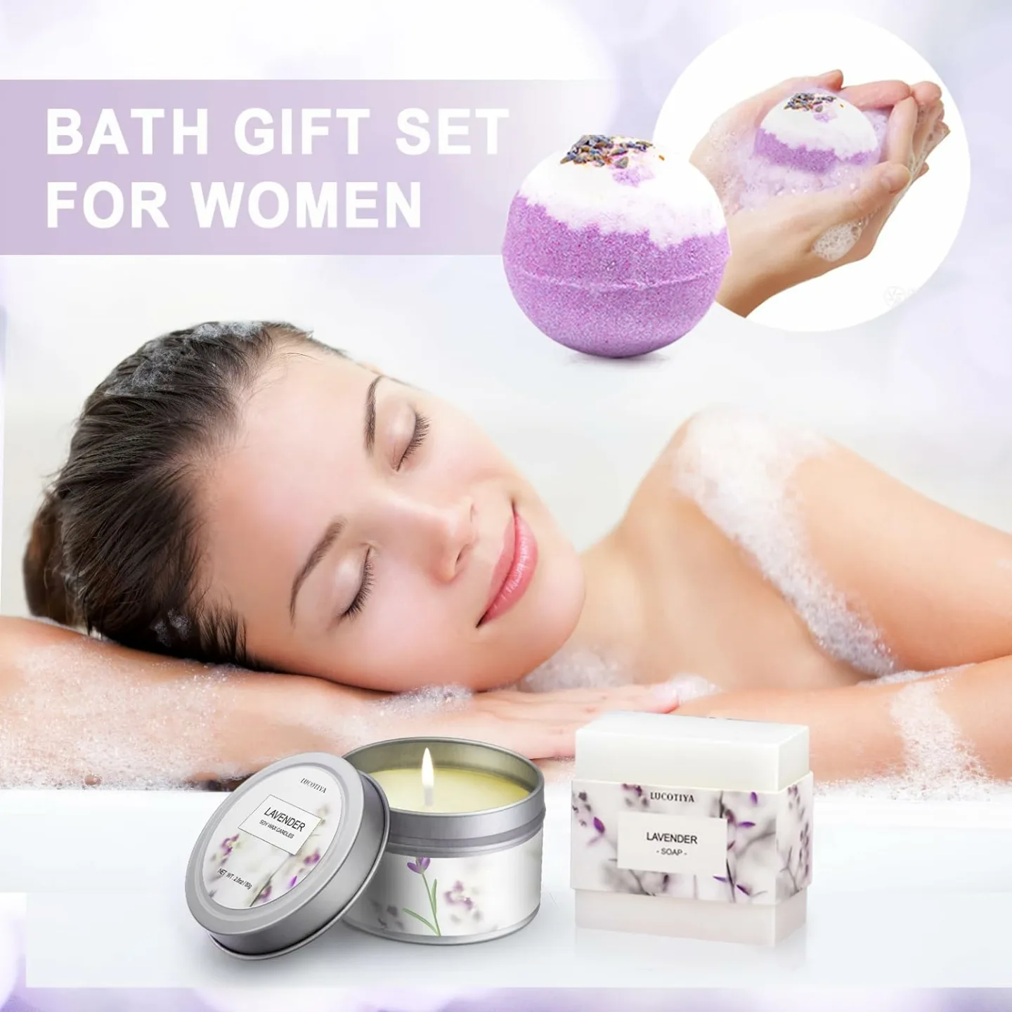 Lavender Spa Gift Baskets for Women
