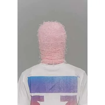 Heitiliamu Balaclava Distressed Ski Mask 20+ Colors Knitted Full Face Non Itch Beanie (Coffee Brown)(Light Pink)