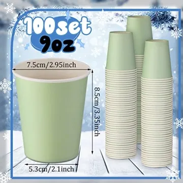 Elegant 100 Count Disposable Paper Cups for Any Event