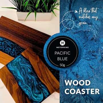 MEYSPRING Pacific Blue Epoxy Pigment for Art & Cosmetics