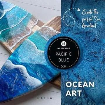 MEYSPRING Pacific Blue Epoxy Pigment for Art & Cosmetics