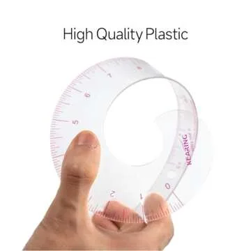 KEARING 12 Inch Plastic Comma Shape Curve Ruler for Sewing