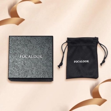 FOCALOOK Bamboo Letter Charm Necklace with Gift Box