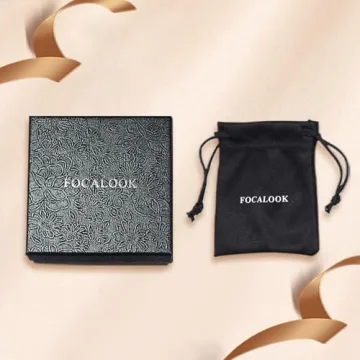 FOCALOOK Bamboo Letter Charm Necklace with Gift Box