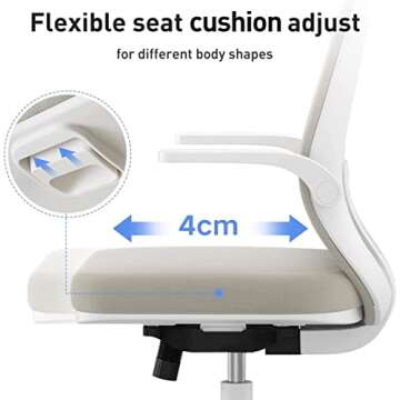 Hbada Adjustable Task Chair for Home and Office Comfort