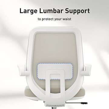 Hbada Adjustable Task Chair for Home and Office Comfort