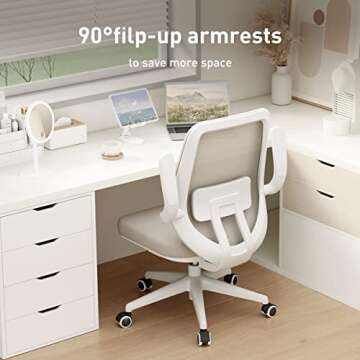 Hbada Adjustable Task Chair for Home and Office Comfort